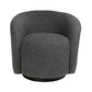 Desire Swivel Chair in Boulders pewter