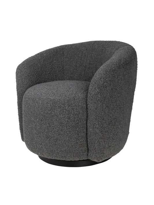 Desire Swivel Chair in Boulders pewter