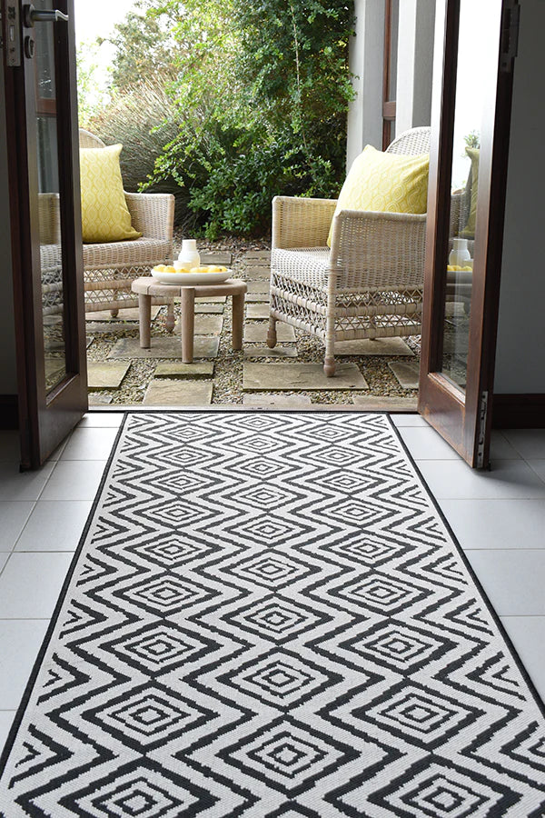 KELIM BLACK Reversible Rug & Runner