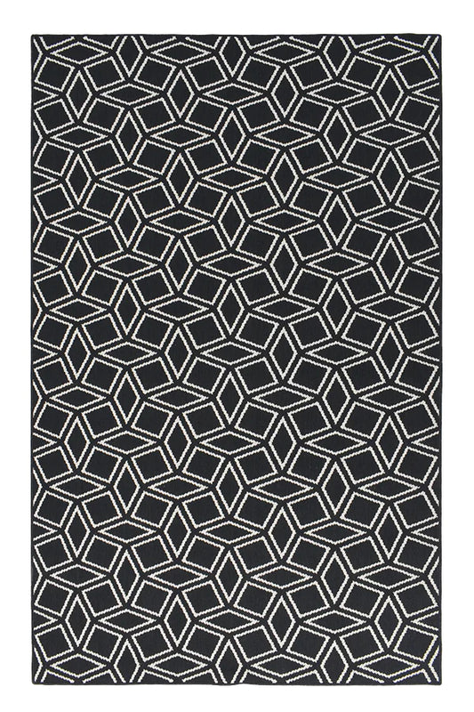 RHOMBUS BLACK Reversible Rug & Runner