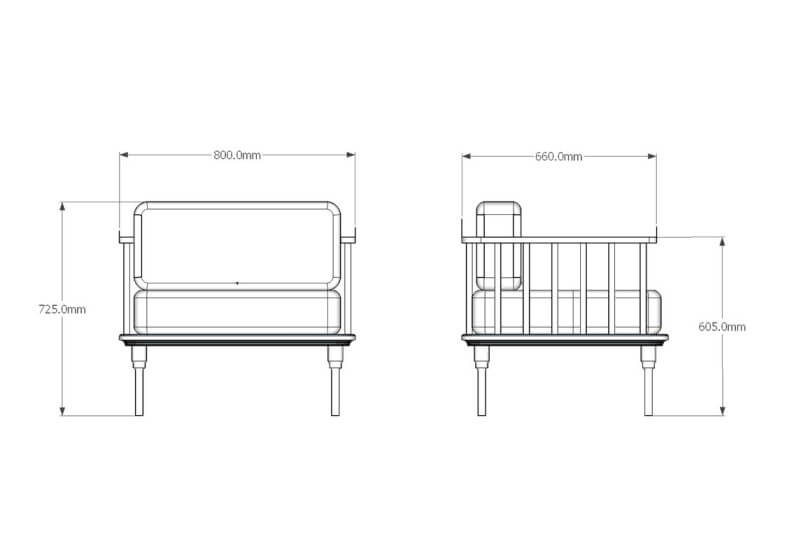 Spindle Occational Chair