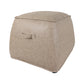 Plato Ottoman Stool in Limestone