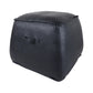 Plato Ottoman Stool in Obsidian