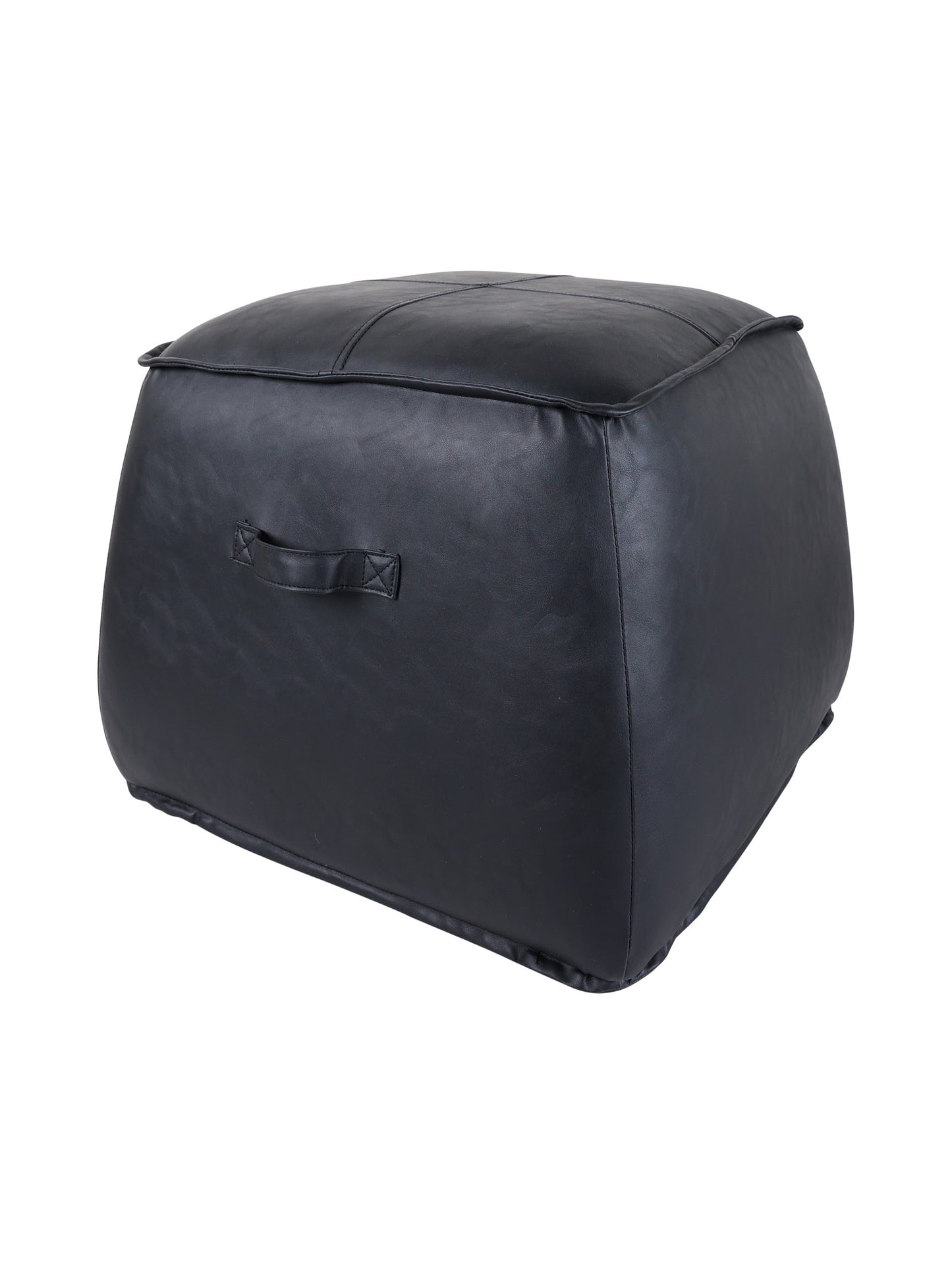 Plato Ottoman Stool in Obsidian