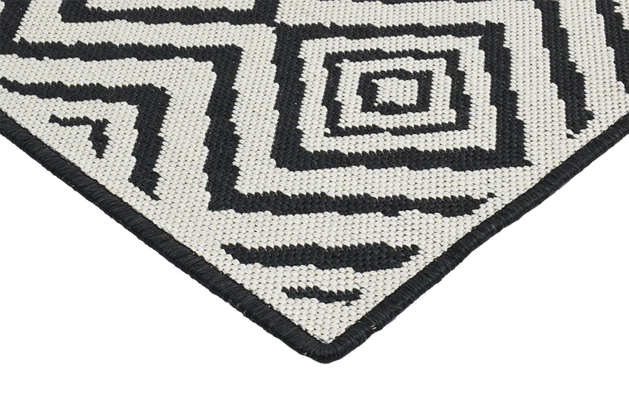 KELIM BLACK Reversible Rug & Runner