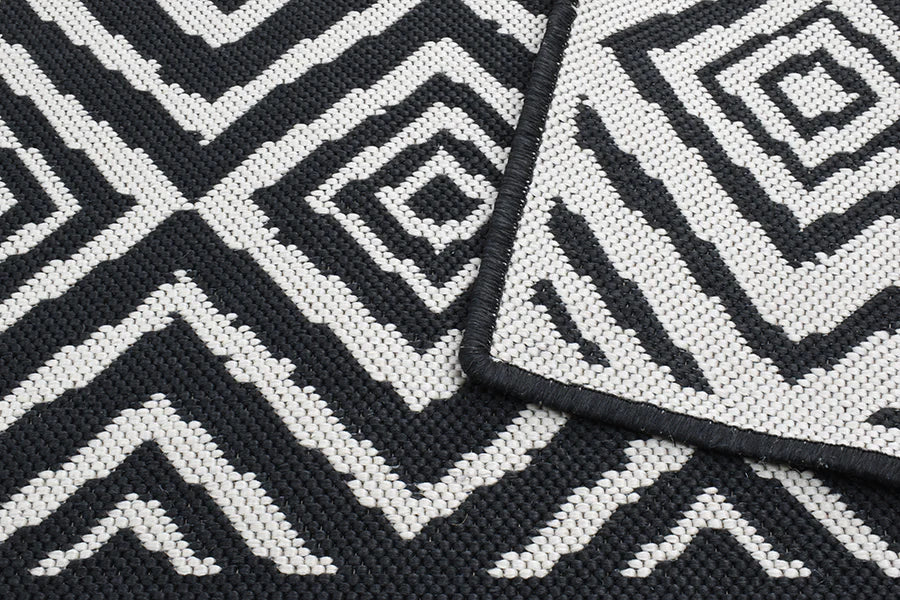 KELIM BLACK Reversible Rug & Runner